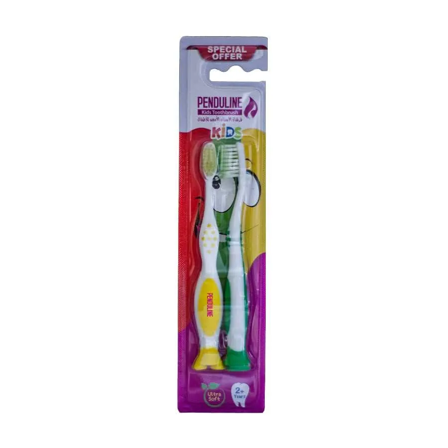 [PENDULINE_062] Tooth Brush 2*1 Pack Green & Yellow