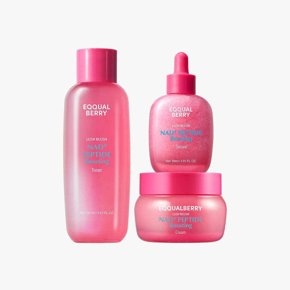 [EQQUALBERRY_004] NAD+ Peptide Boosting Trio (Toner + Serum + Cream)